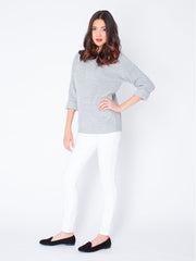 Jewels and Gold Knit Sweater – Pale Grey