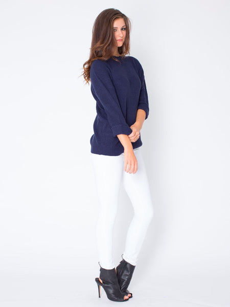 Jewels and Gold Knit Sweater – Navy