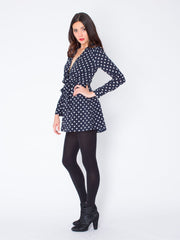 High Road Long Sleeved Polka Dot Playsuit