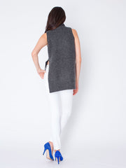 Warm Winds Sleeveless Sweater in Grey