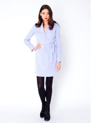 Roundneck Shirt Dress – Oxford Blue