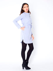 Roundneck Shirt Dress – Oxford Blue