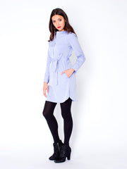 Roundneck Shirt Dress – Oxford Blue