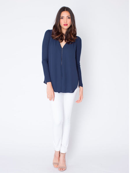 The Zip Front Top – Navy