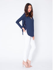 The Zip Front Top – Navy