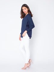 The Zip Front Top – Navy