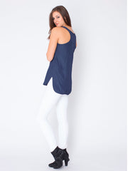 Silk Tank – Navy