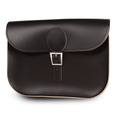 The Full Pint Satchel in Black by Brit Stitch