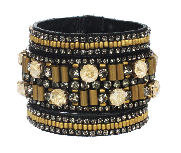 Crystal Rock 3 Row Cuff