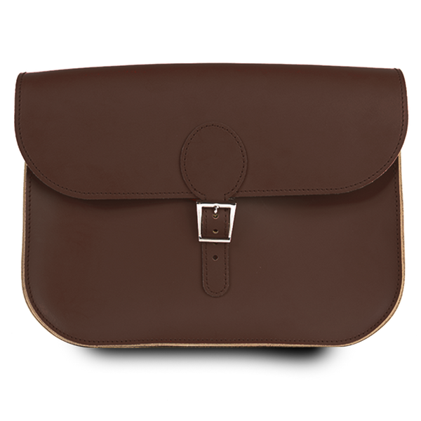The Full Pint Satchel in Chocolate Brown by Brit Stitch