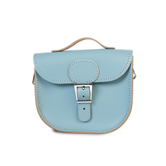 The Half Pint Satchel in Sky Blue by Brit Stitch