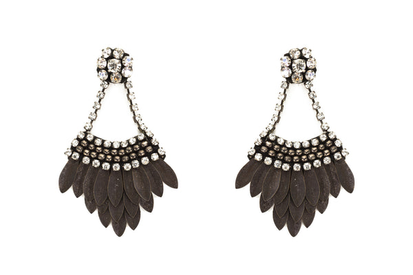 Layered Feather Drop Earring