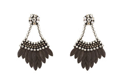 Layered Feather Drop Earring