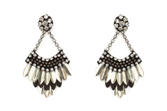 Layered Feather Drop Earring