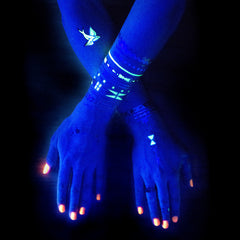 Gold / Glow in the Dark Isabelle Transfer Tattoos