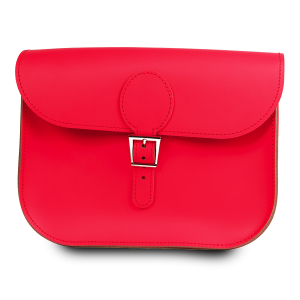 The Full Pint Satchel in 'Jazzy' Red by Brit Stitch