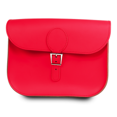 The Full Pint Satchel in 'Jazzy' Red by Brit Stitch