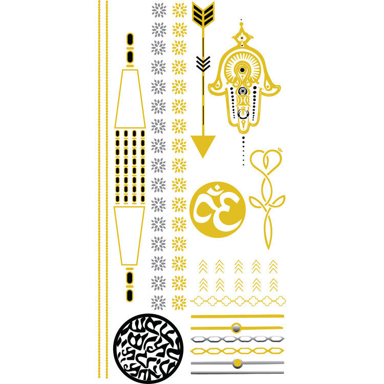 Gold Foil Temporary Tattoos – Bvt333 - Balloons4you - New Zealand Party  Decoration | Party Balloons Shop