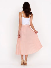 Pink Pleated Skirt by Deby Debo