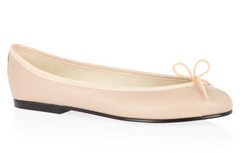 Pink Leather Pirouette Flats