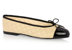 Simple Quilt Leather Flats