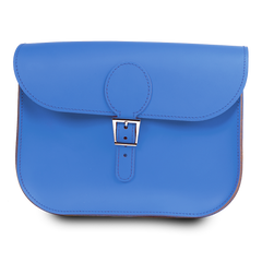 The Full Pint Satchel in 'Skydiver' Blue by Brit Stitch