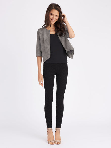 Ruffle Back Crop Jacket