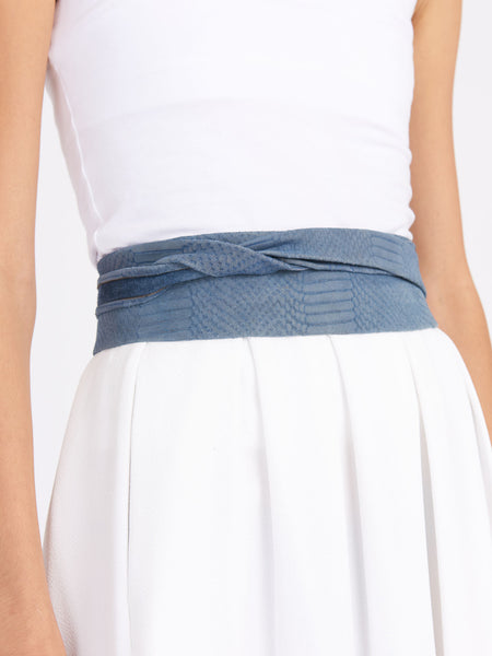 Blue Python Wrap Belt