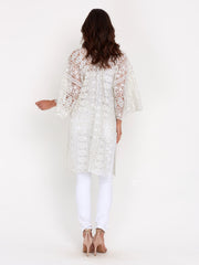 1930s White lace outerwear cardigan coat
