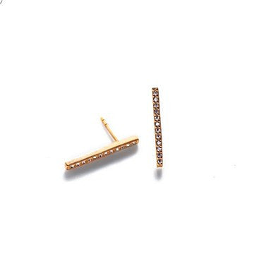 Long Studded Bar Earrings by By Boe