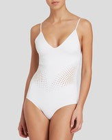 Lasercut V-neck Swimsuit