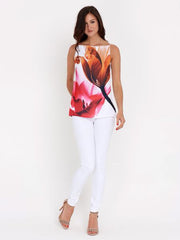 Silent Flower Tank Top by Clover Canyon