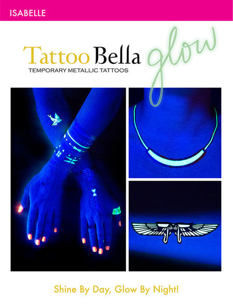Gold / Glow in the Dark Isabelle Transfer Tattoos