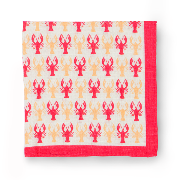 Lobster Linen Hankie